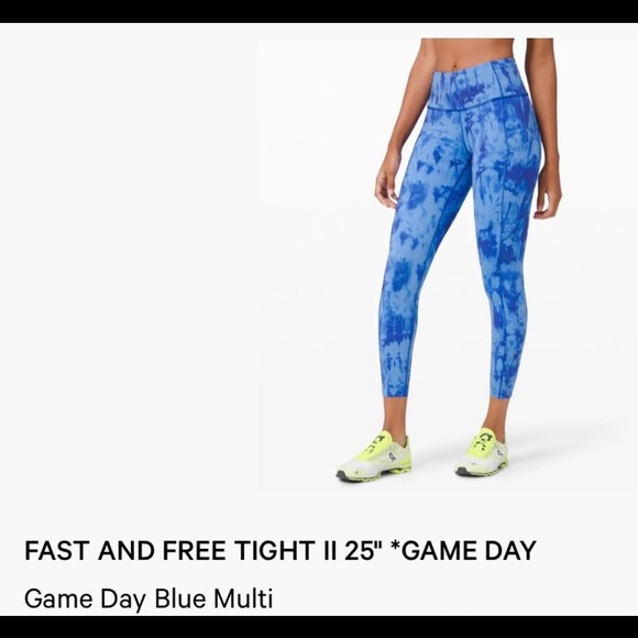Lululemon 4, 25” game day fast and free leggings - Picture 1 of 5